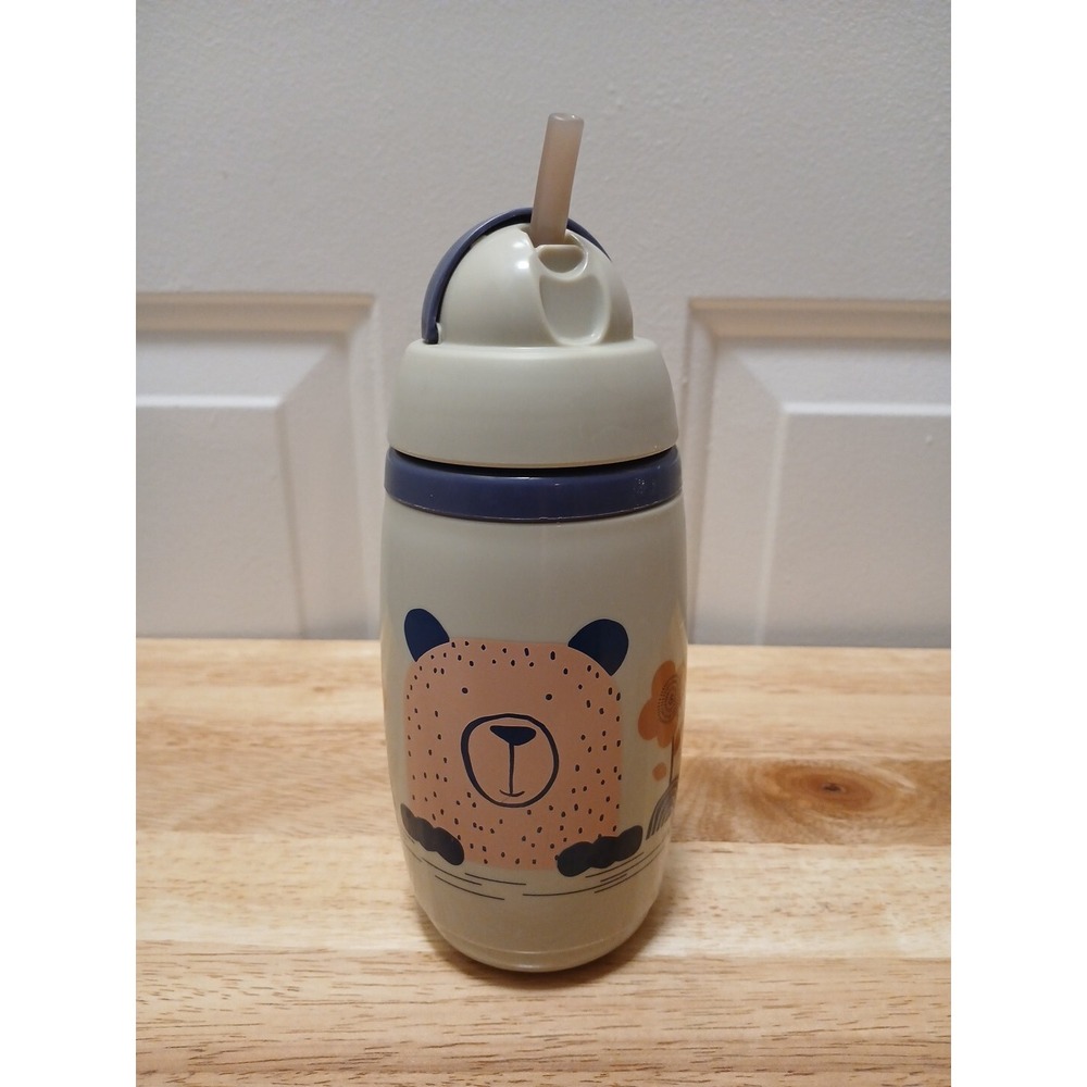 Tommee Tippee Superstar 12m+ Insulated Straw Cup 9oz Kids Tumbler Brown Bear